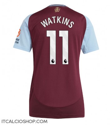 Aston Villa Ollie Watkins #11 Prima Maglia Femmina 2024-25 Manica Corta